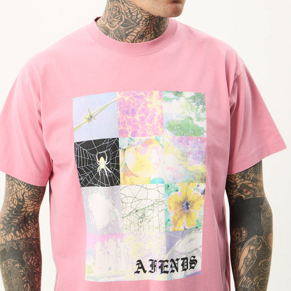 AFENDS Sadworld Heavyweight Boxy Tee - Washed Marrakesh