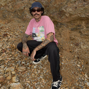 AFENDS Sadworld Heavyweight Boxy Tee - Washed Marrakesh