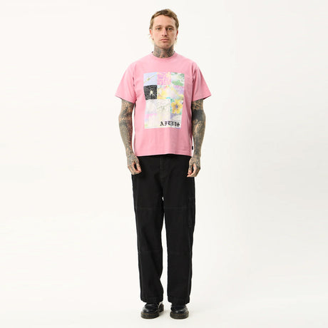 AFENDS Sadworld Heavyweight Boxy Tee - Washed Marrakesh