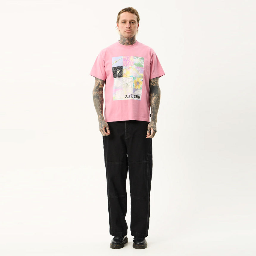 AFENDS Sadworld Heavyweight Boxy Tee - Washed Marrakesh