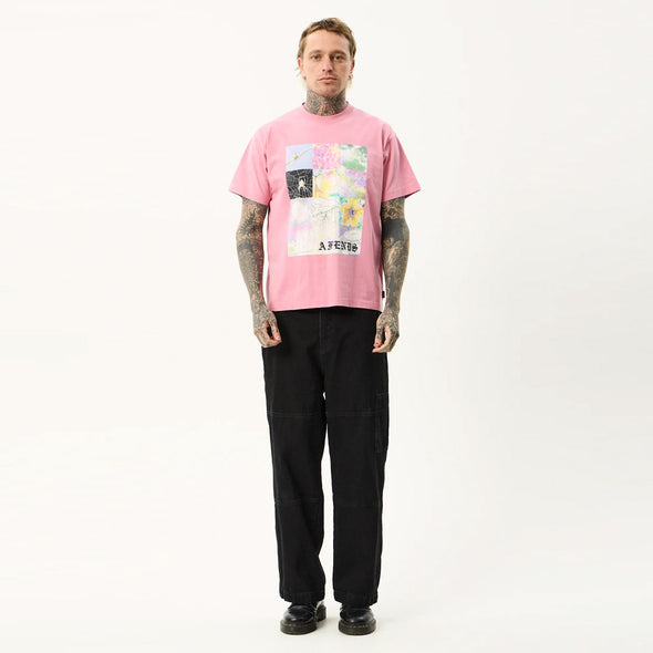 AFENDS Sadworld Heavyweight Boxy Tee - Washed Marrakesh