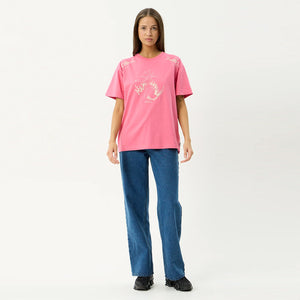 AFENDS Women's Sea Siren Oversized Tee - Washed Raspberry