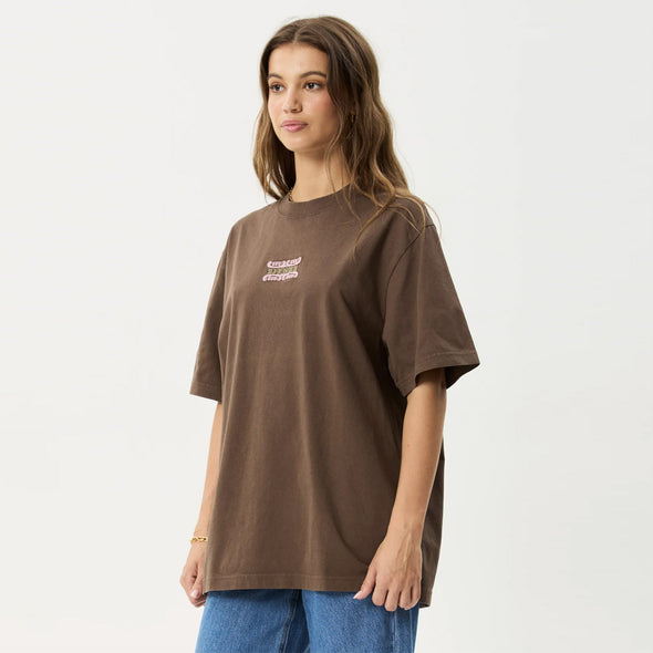 AFENDS Sixsixsix Retro Tee - Coffee