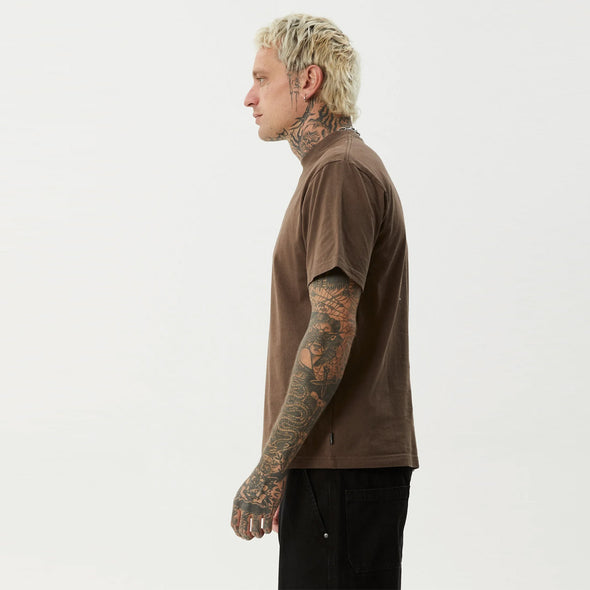 AFENDS Sixsixsix Retro Tee - Coffee