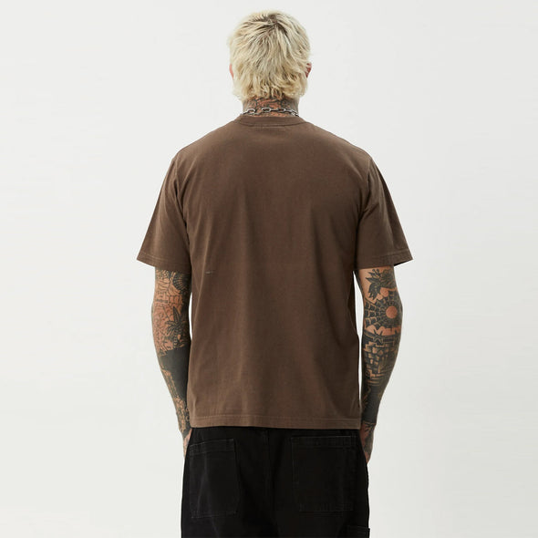 AFENDS Sixsixsix Retro Tee - Coffee