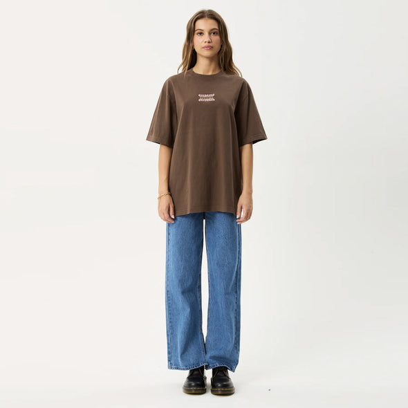 AFENDS Sixsixsix Retro Tee - Coffee