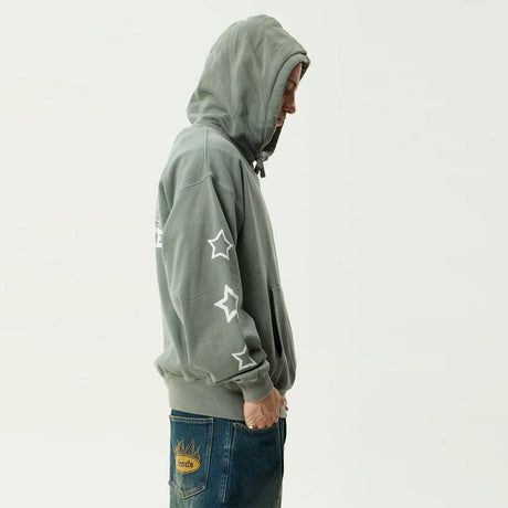 AFENDS Sonoran Boxy Pull On Hood - Washed Sycamore
