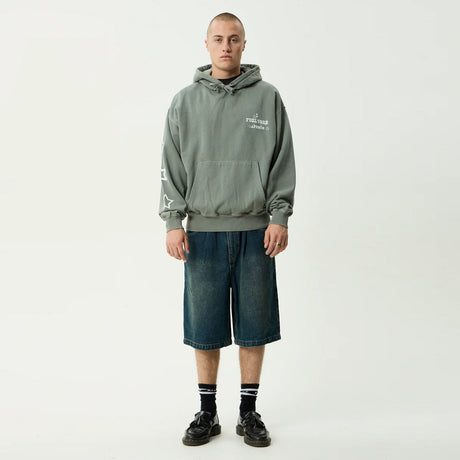 AFENDS Sonoran Boxy Pull On Hood - Washed Sycamore