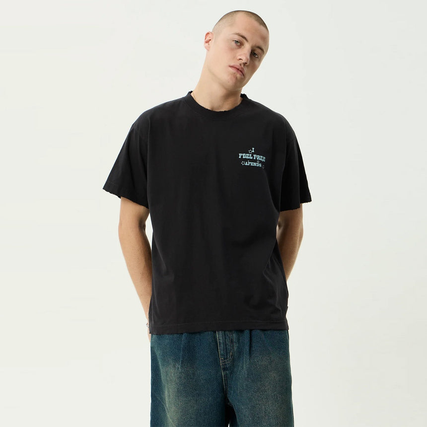 AFENDS Sonoran Boxy Tee - Stone Black