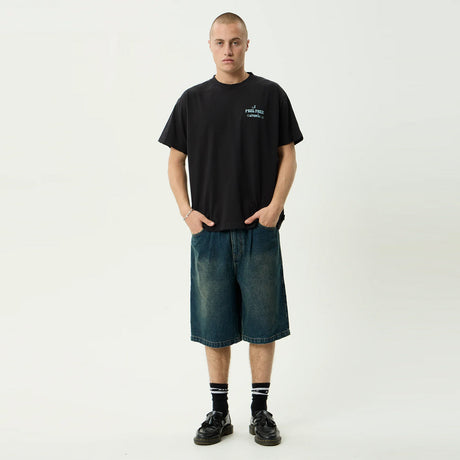 AFENDS Sonoran Boxy Tee - Stone Black
