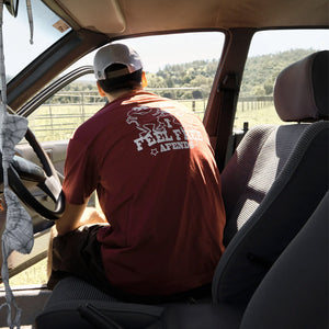 AFENDS Sonoran Boxy Tee - Washed Burgundy