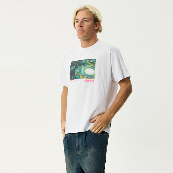 AFENDS Space Race Boxy Tee - White