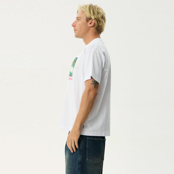 AFENDS Space Race Boxy Tee - White