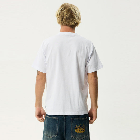 AFENDS Space Race Boxy Tee - White