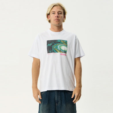 AFENDS Space Race Boxy Tee - White