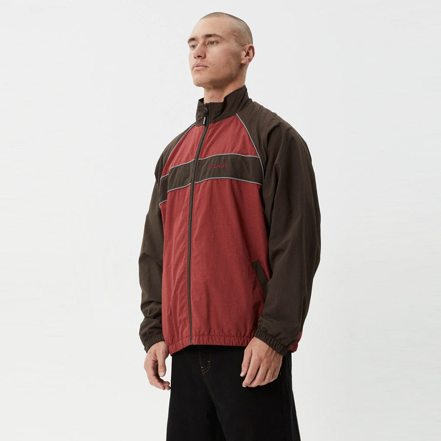 AFENDS Spicy Sports Spray Jacket - Burgundy