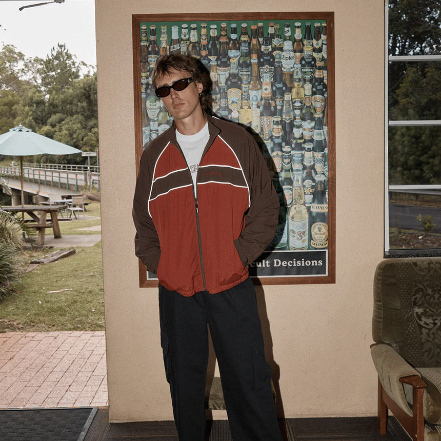 AFENDS Spicy Sports Spray Jacket - Burgundy