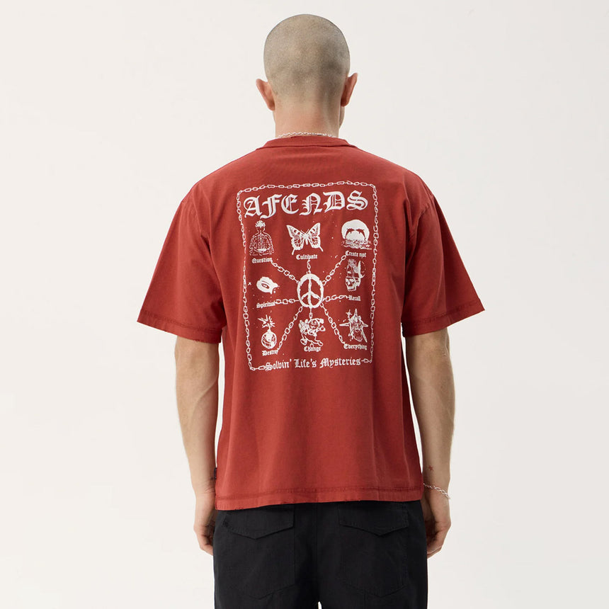 AFENDS Spiritual Recycled Heavyweight Boxy Tee - Vintage Ketchup