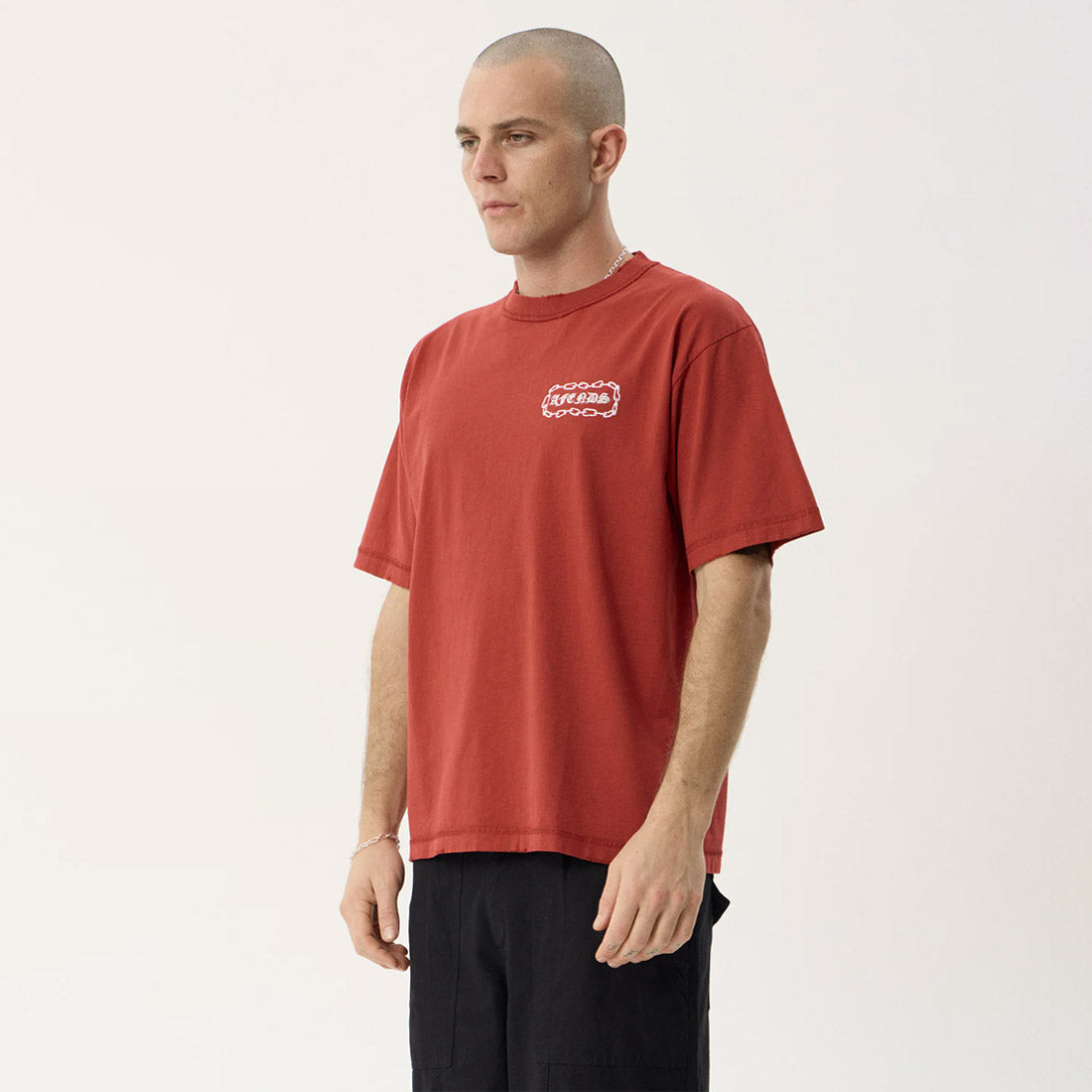 AFENDS Spiritual Recycled Heavyweight Boxy Tee - Vintage Ketchup