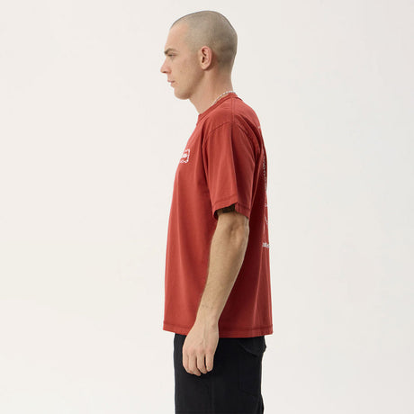 AFENDS Spiritual Recycled Heavyweight Boxy Tee - Vintage Ketchup