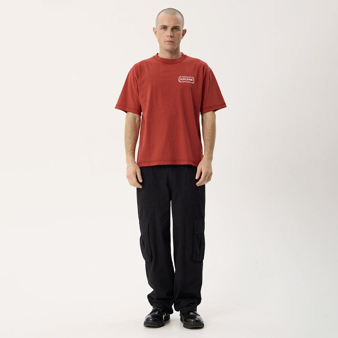 AFENDS Spiritual Recycled Heavyweight Boxy Tee - Vintage Ketchup