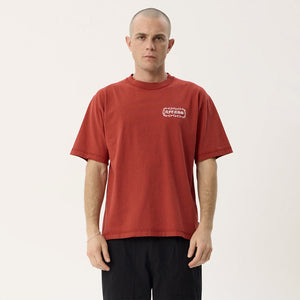 AFENDS Spiritual Recycled Heavyweight Boxy Tee - Vintage Ketchup