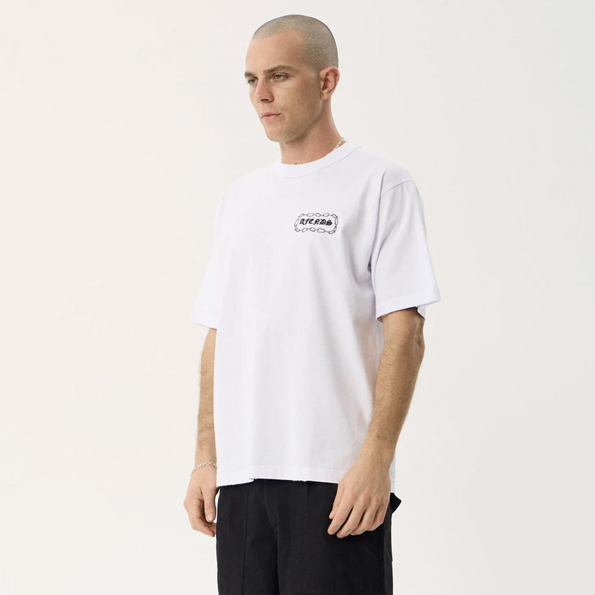 AFENDS Spiritual Recycled Heavyweight Boxy Tee - White