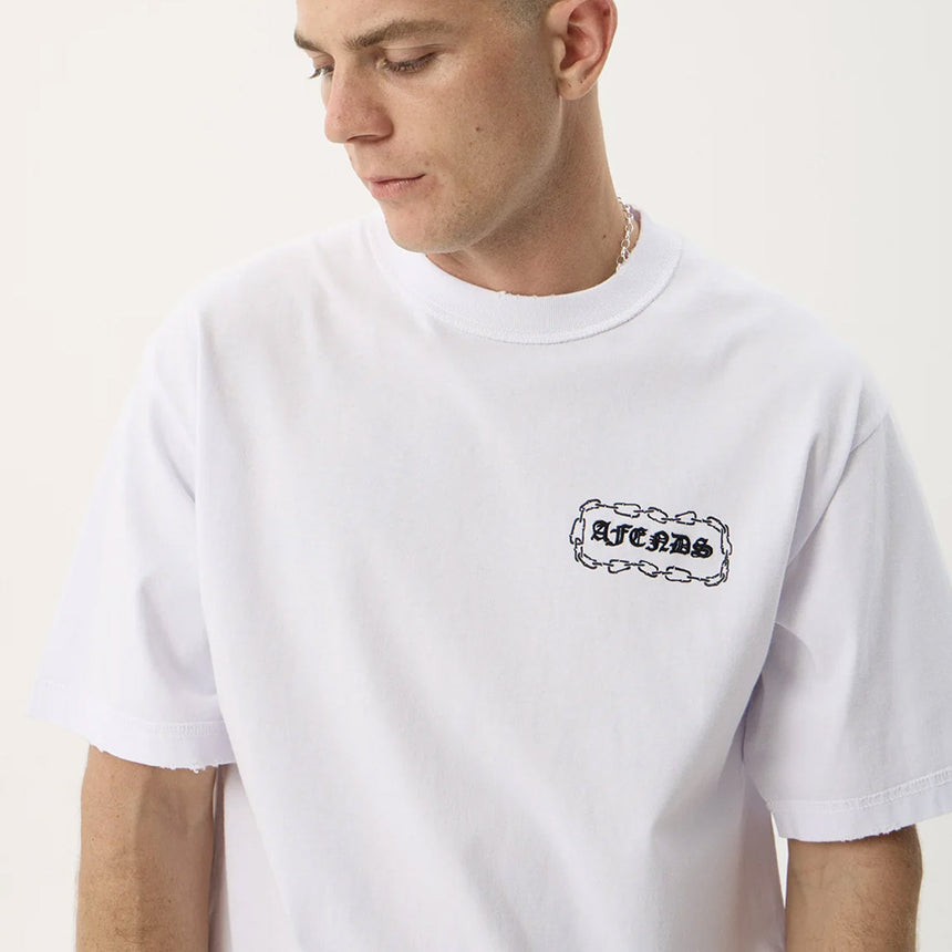 AFENDS Spiritual Recycled Heavyweight Boxy Tee - White