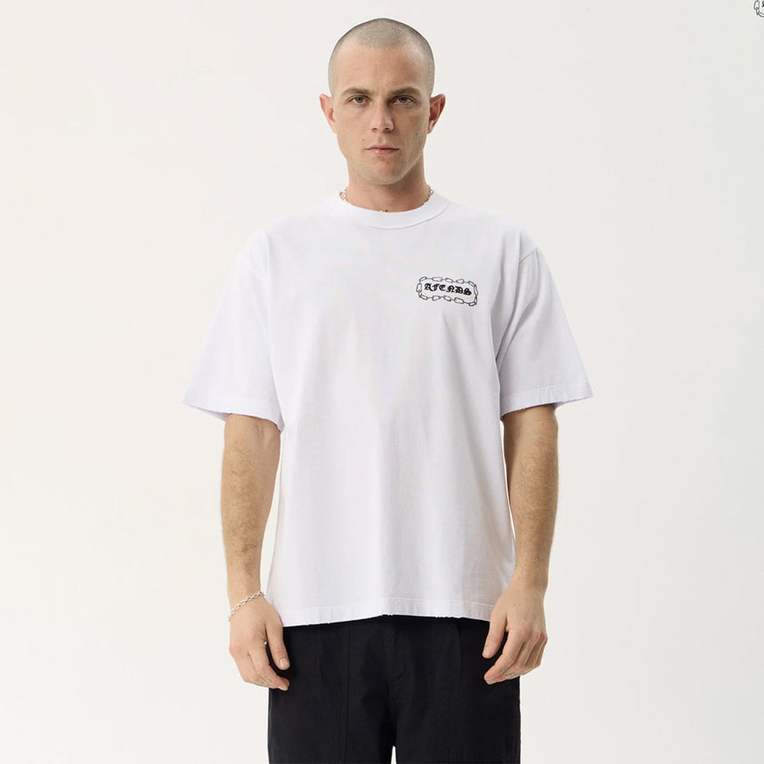 AFENDS Spiritual Recycled Heavyweight Boxy Tee - White