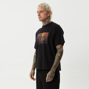 AFENDS Study Club Boxy Fit Tee - Black