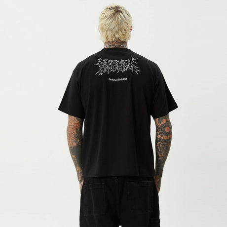 AFENDS Study Club Boxy Fit Tee - Black