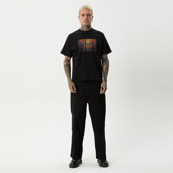 AFENDS Study Club Boxy Fit Tee - Black