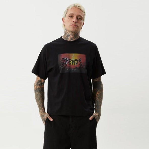 AFENDS Study Club Boxy Fit Tee - Black
