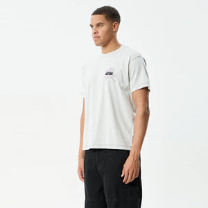 AFENDS Tangled Boxy Tee - Grey Marle