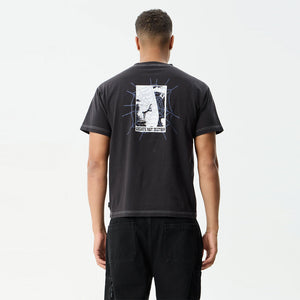 AFENDS Tangled Boxy Tee - Stone Black
