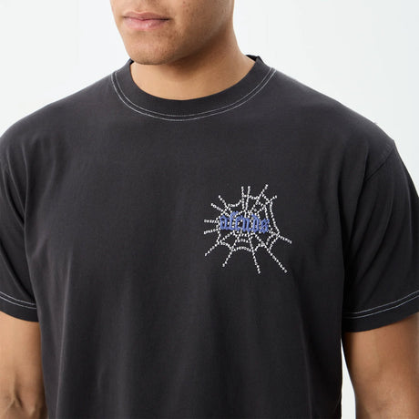 AFENDS Tangled Boxy Tee - Stone Black