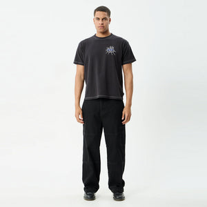 AFENDS Tangled Boxy Tee - Stone Black