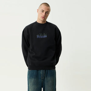 AFENDS Temporal Heavyweight Crew - Stone Black