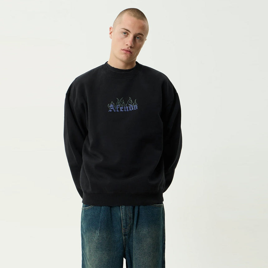 AFENDS Temporal Heavyweight Crew - Stone Black