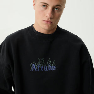 AFENDS Temporal Heavyweight Crew - Stone Black