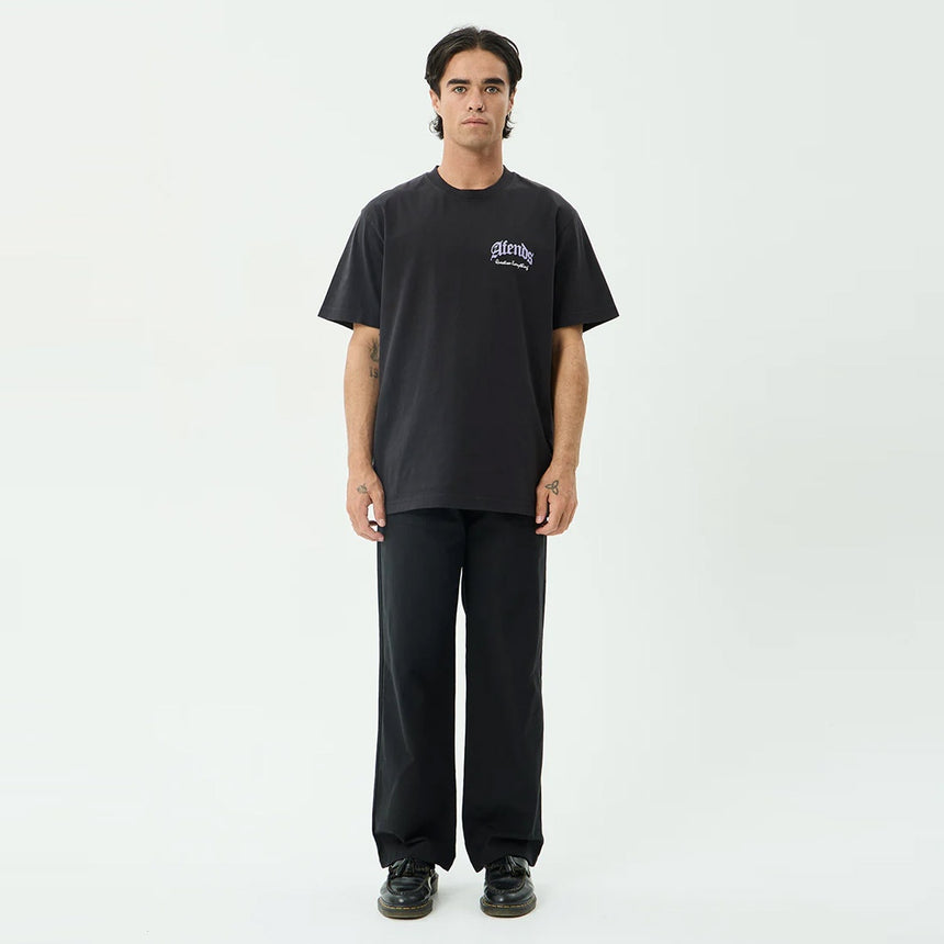 AFENDS Thirty Three Ten Retro Tee - Stone Black
