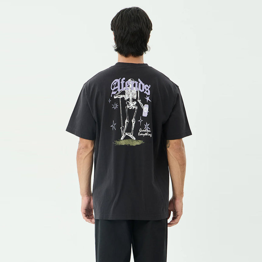 AFENDS Thirty Three Ten Retro Tee - Stone Black