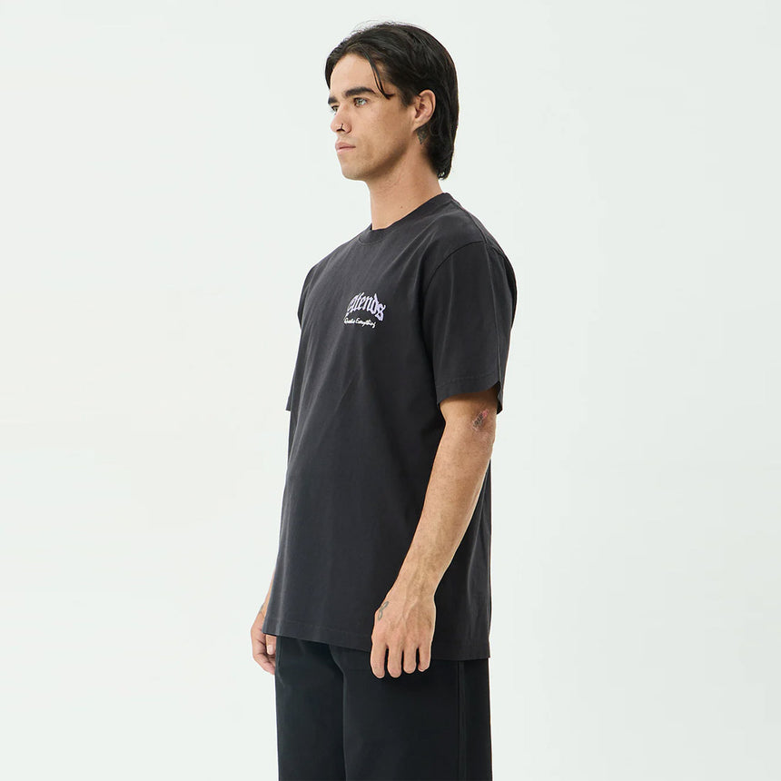 AFENDS Thirty Three Ten Retro Tee - Stone Black