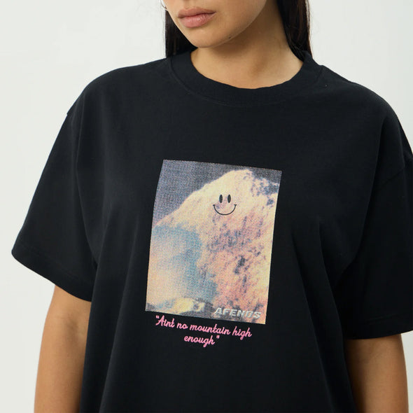 AFENDS Too High Heavyweight Boxy Tee - Black