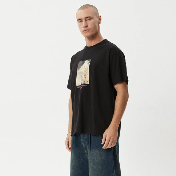 AFENDS Too High Heavyweight Boxy Tee - Black