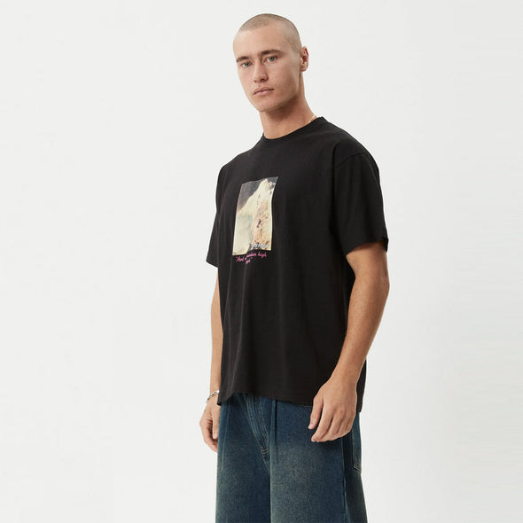 AFENDS Too High Heavyweight Boxy Tee - Black