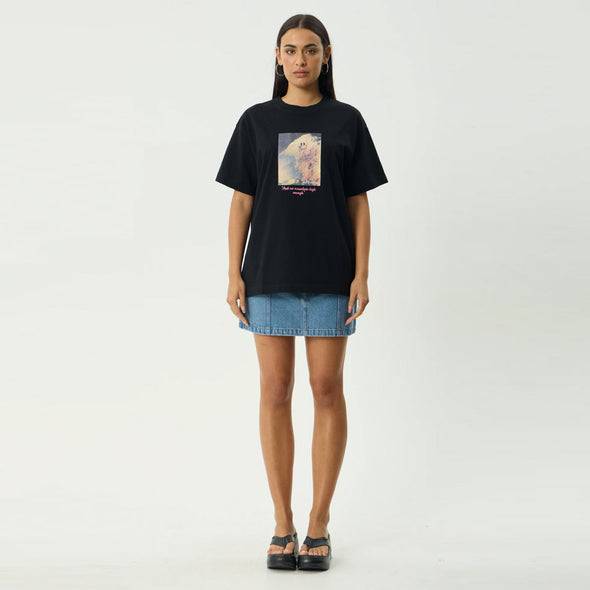 AFENDS Too High Heavyweight Boxy Tee - Black