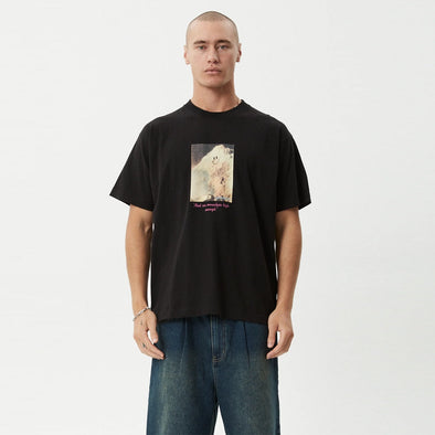 AFENDS Too High Heavyweight Boxy Tee - Black