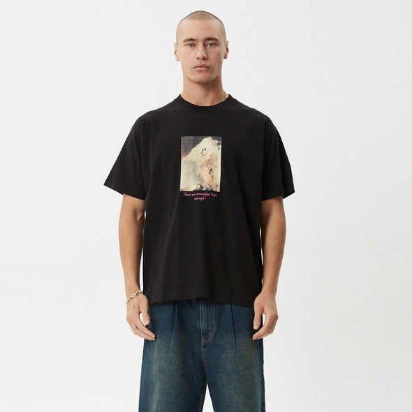 AFENDS Too High Heavyweight Boxy Tee - Black