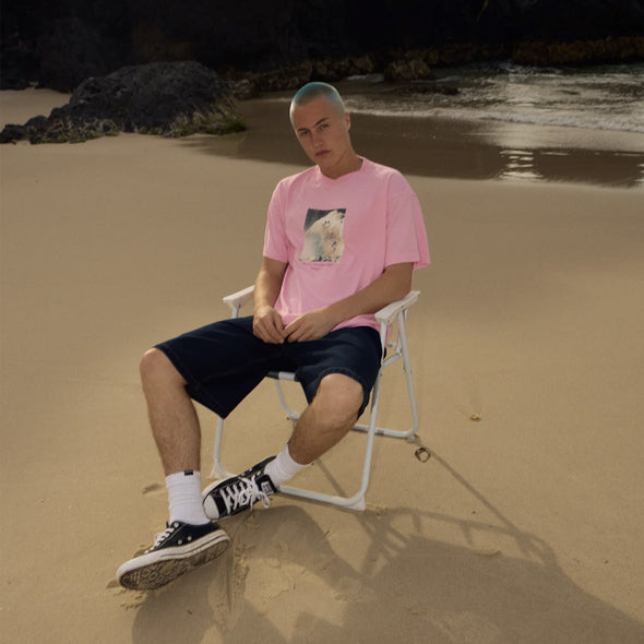 AFENDS Too High Heavyweight Boxy Tee - Vintage Pink